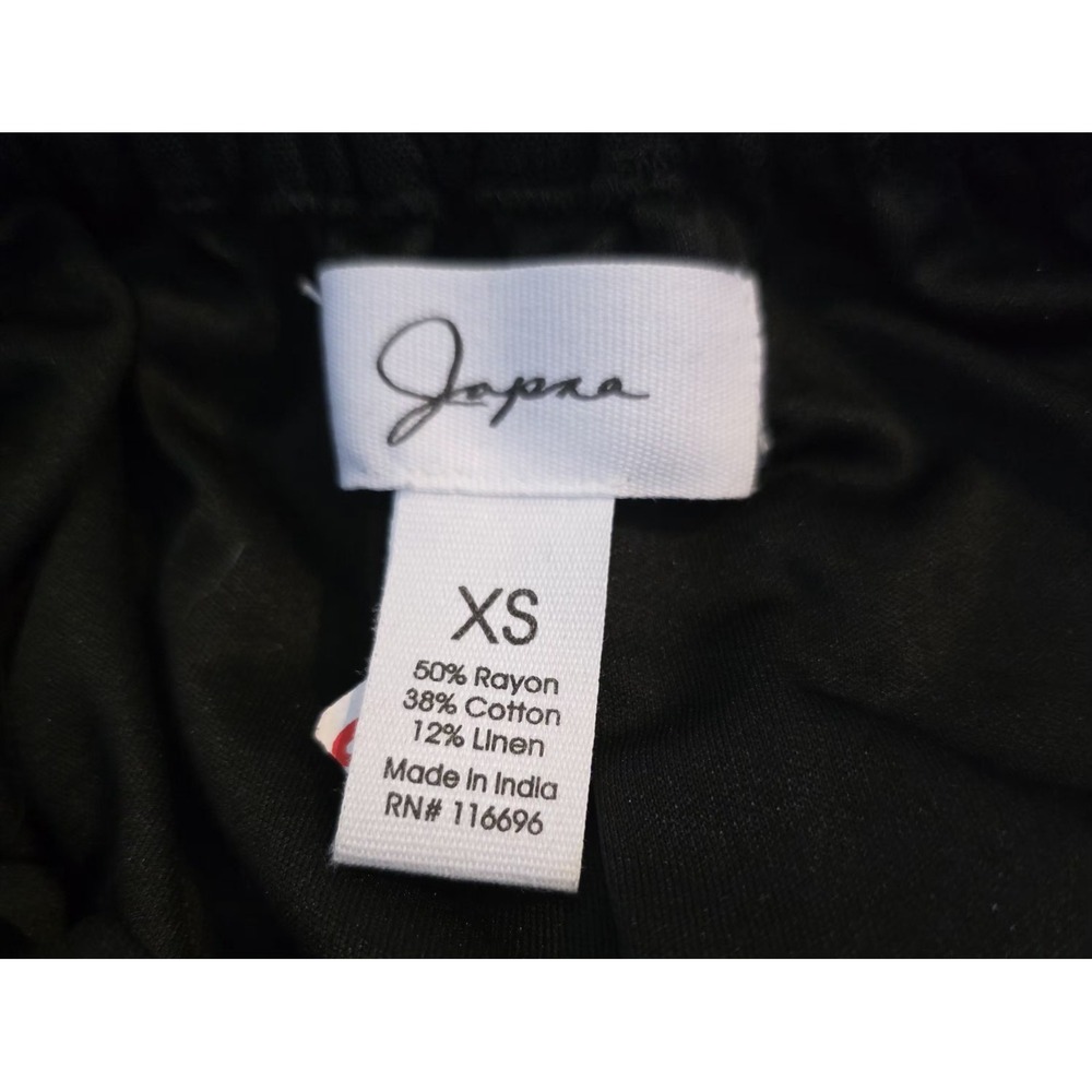 Japna Black Strapless Maxi Dress Open Back Tie Linen Blend XS formal small flaw - Picture 6 of 10